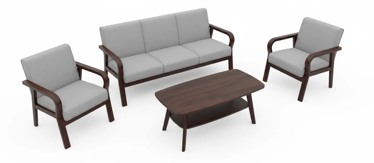 WOODEN SOFA (3+1+1)